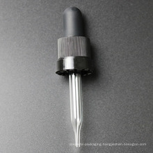 Glass Dropper with Plastic Cap and Rubber Cap (ND02)